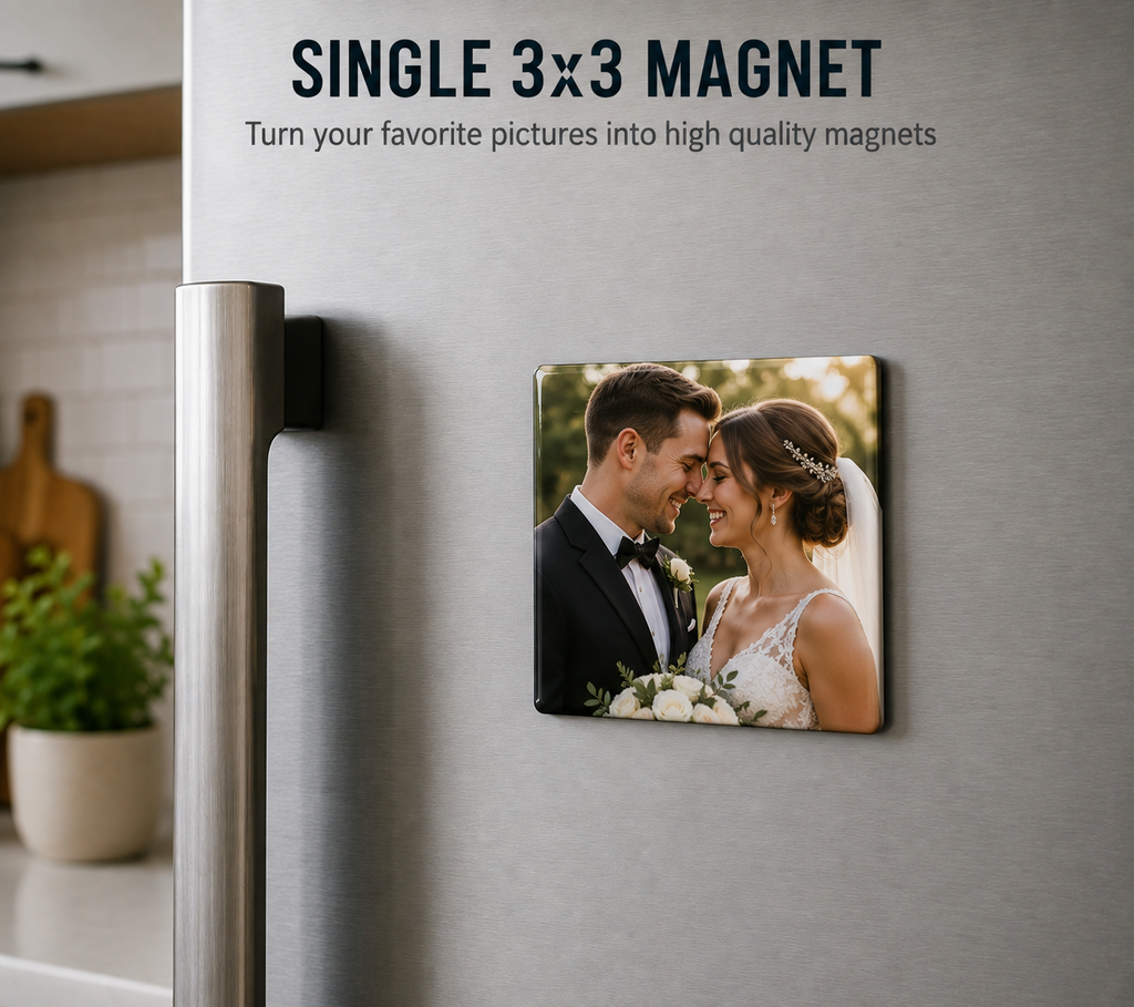 One Custom Magnet 3 x 3 Inches
